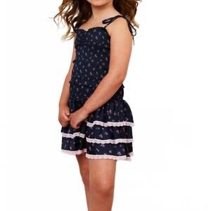 NEW THEME girl's gemma black rose mini skirt in floral